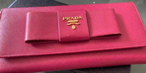 prada ribbon wallet price|cheap Prada wallet.